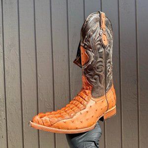 #61 Cocodrile x Ostrich Style Western Boot